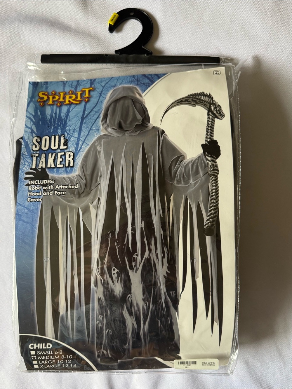 Spirit Halloween Kids Soul Taker Costume Size Medium 8-10